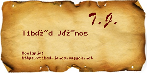 Tibád János névjegykártya