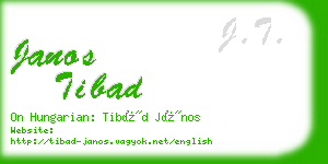 janos tibad business card